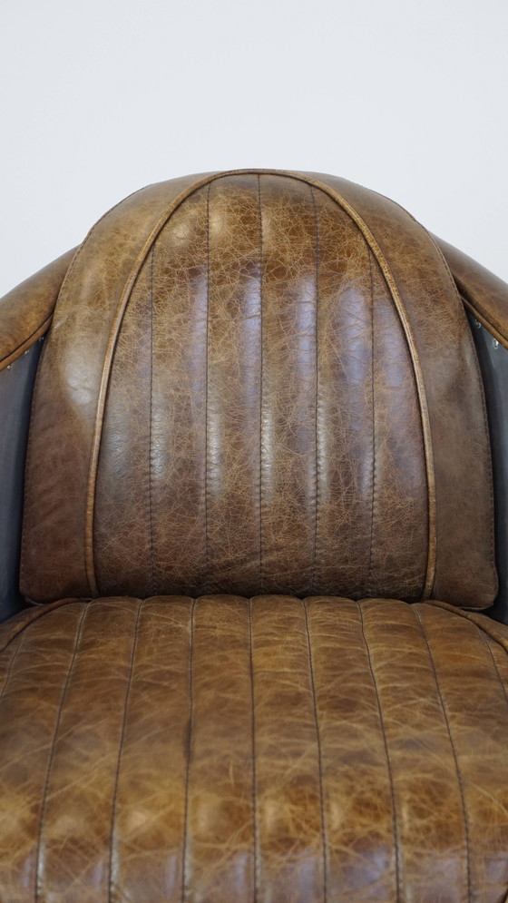 Image 1 of 2 X Beef Leather Design Armchair