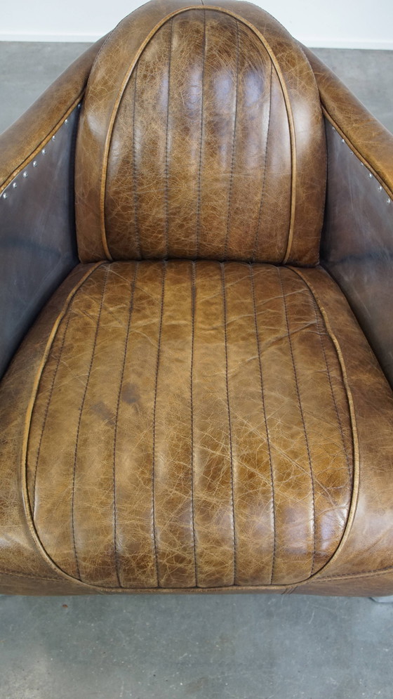 Image 1 of 2 X Beef Leather Design Armchair