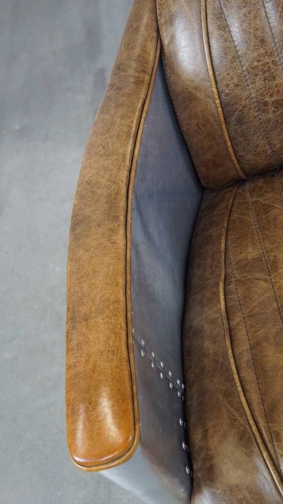 Image 1 of 2 X Beef Leather Design Armchair