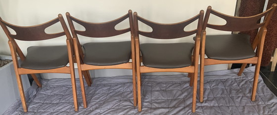 Image 1 of 4x Hans Wegner CH29 Sawbuck dining chair