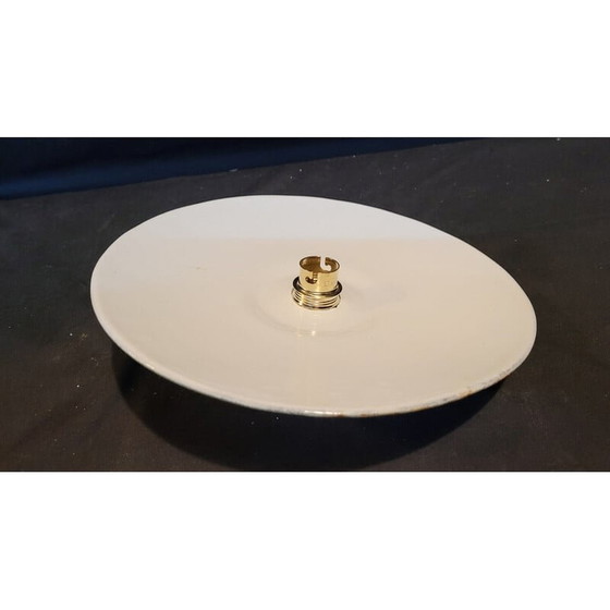 Image 1 of Vintage enameled saucer pendant lamp, 1930