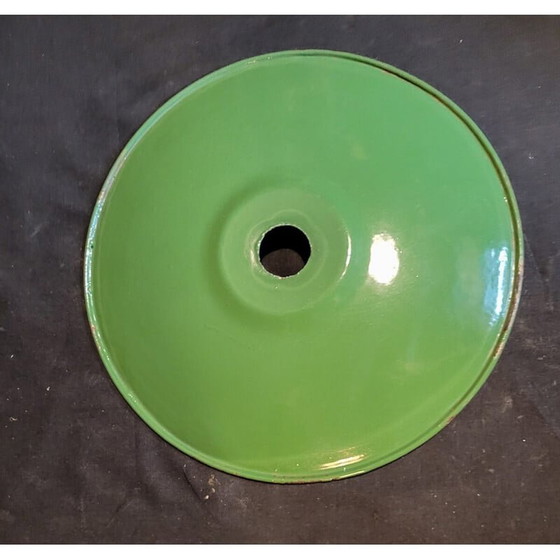 Image 1 of Vintage enameled saucer pendant lamp, 1930
