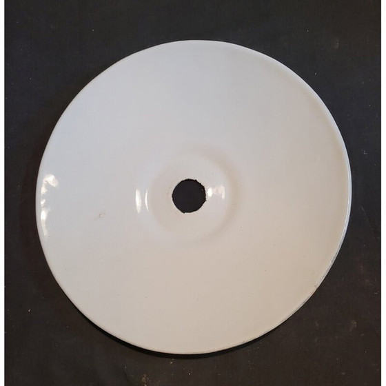 Image 1 of Vintage enameled saucer pendant lamp, 1930