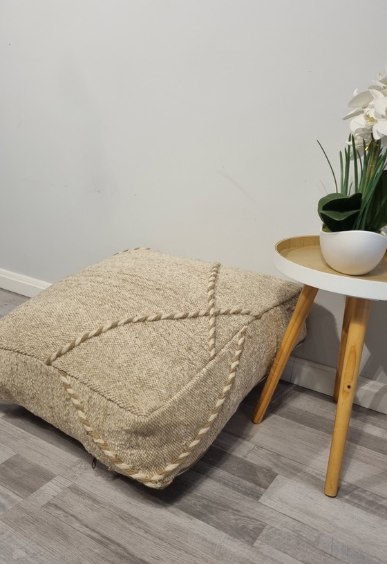 Image 1 of Berber kilim pouf from Morocco