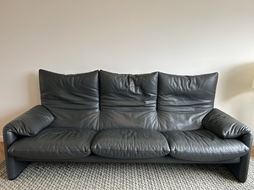 Casina Maralunga Leather Sofa | 3 Seater - Vico Magistretti