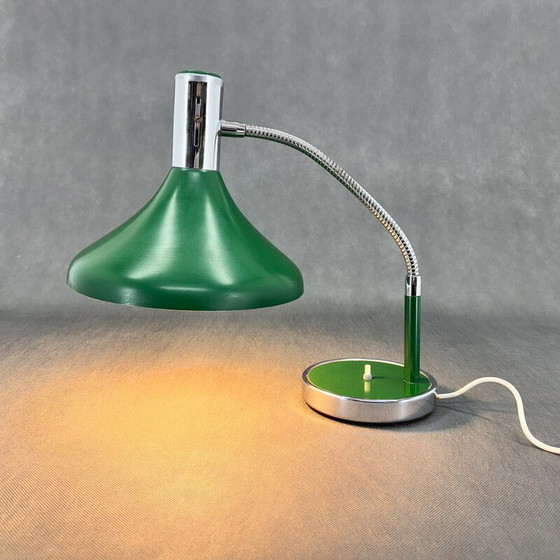 Image 1 of Vintage metal and chrome table lamp, Italy 1970