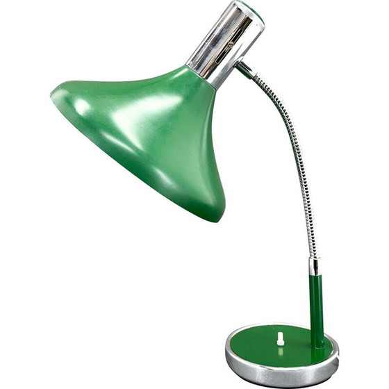 Image 1 of Vintage metal and chrome table lamp, Italy 1970