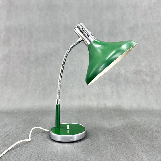 Image 1 of Vintage metal and chrome table lamp, Italy 1970