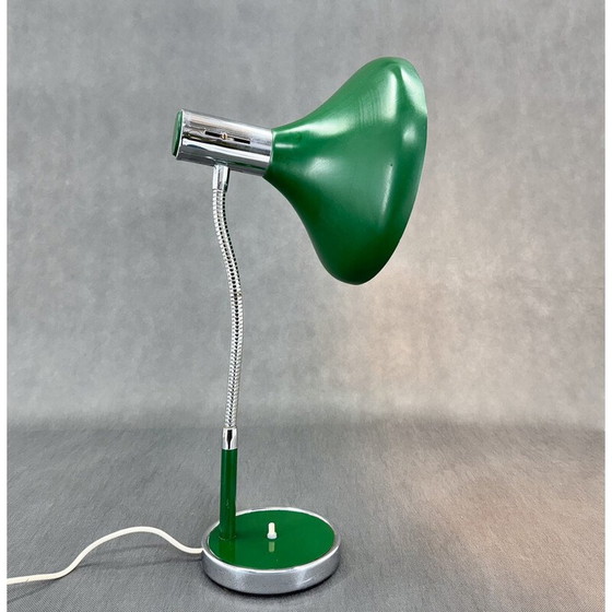 Image 1 of Vintage metal and chrome table lamp, Italy 1970