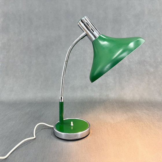 Image 1 of Vintage metal and chrome table lamp, Italy 1970
