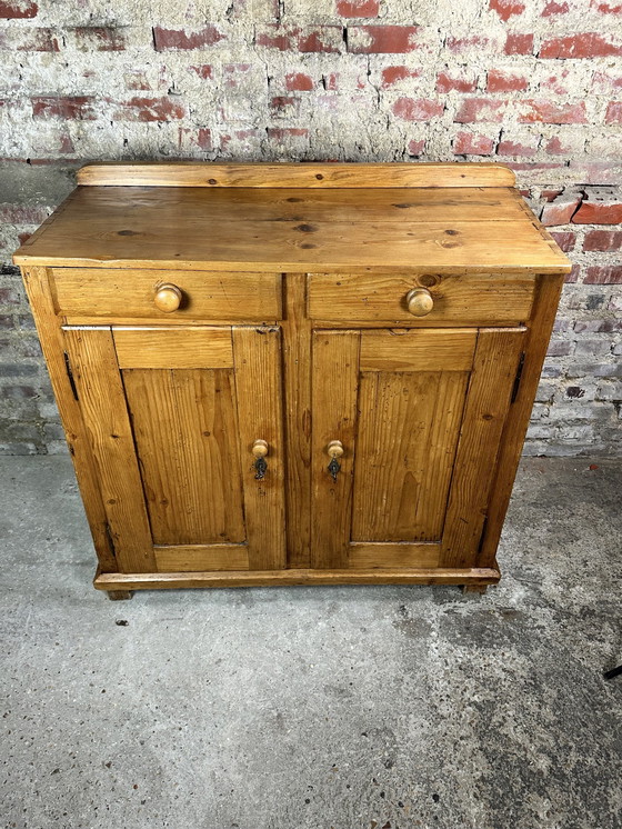 Image 1 of Meuble De Rangement Buffet En Pichepin Xix Eme
