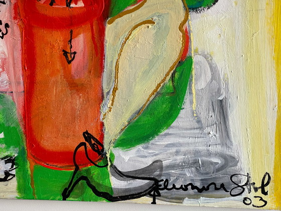 Image 1 of Eleonora Stol Cats schilderij