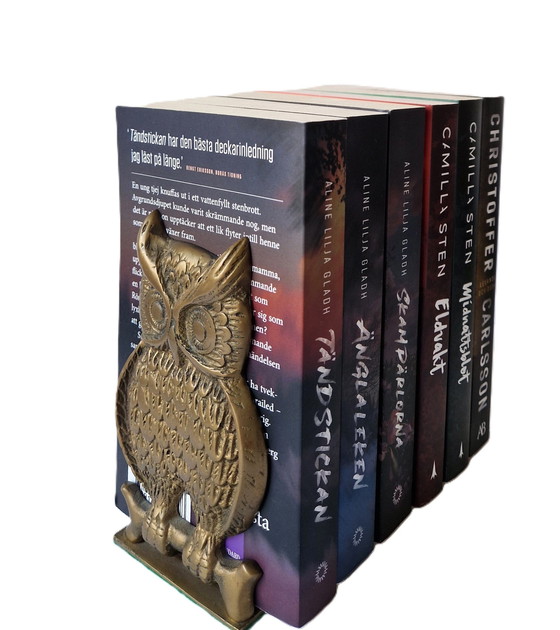 Image 1 of Due fermalibri vintage in ottone con gufi