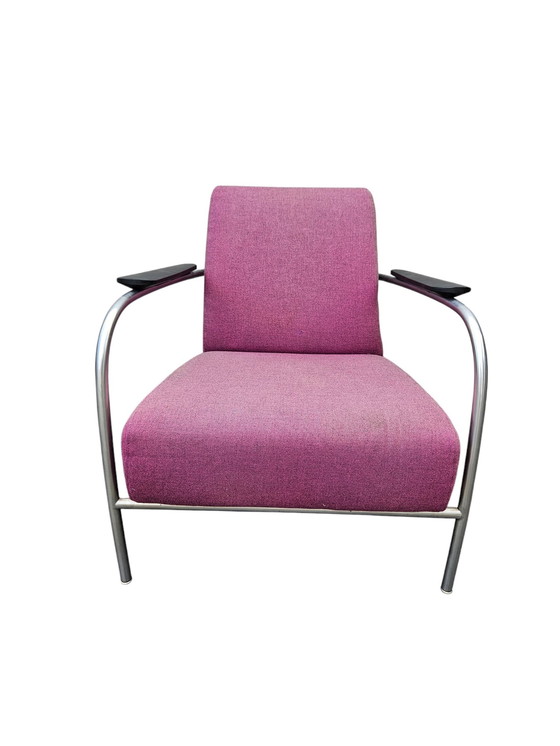 Image 1 of 2X Harvink Colombus Armchairs Tube Frame