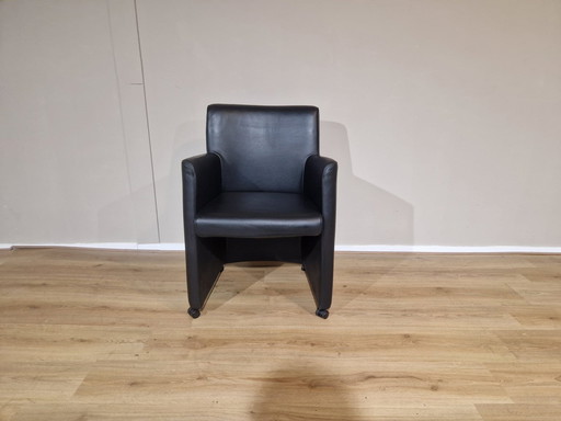 Le nouveau monde de Bree Chaise de réunion Chaise de salle à manger noire Cuir design