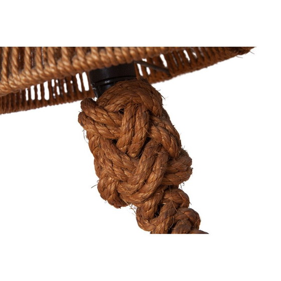 Image 1 of Vintage pendant lamp in rope by Adrien Audoux and Frida Minet