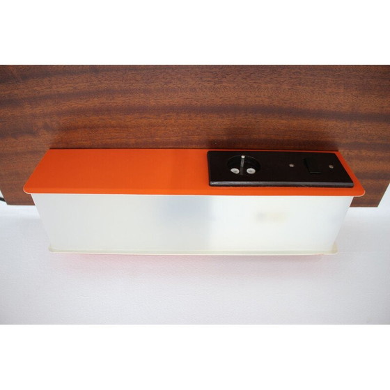 Image 1 of Vintage wall lamp in plastic lacquered metal by Pokrok Žilina, Slovakia 1970