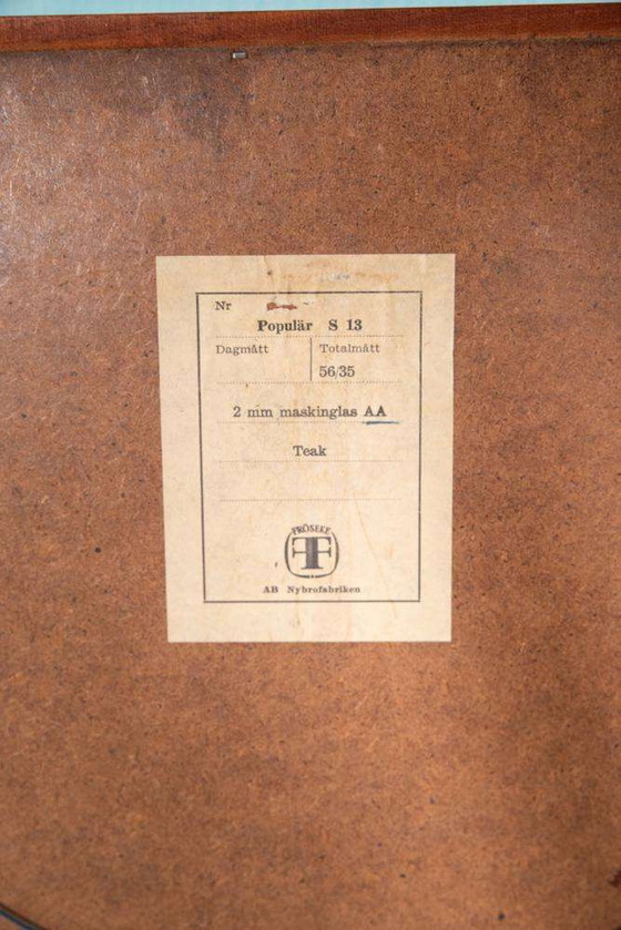 Image 1 of Miroir scandinave vintage Froseke, miroir du milieu du siècle