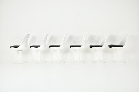 Image 1 of Tulip dining chairs by Eero Saarinen for Knoll International, 1970s, set of 6