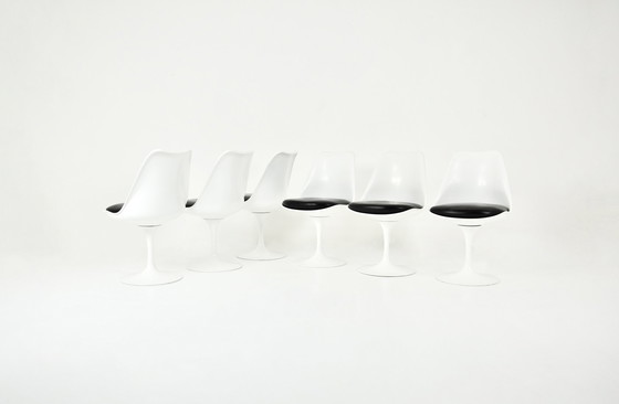 Image 1 of Tulip dining chairs by Eero Saarinen for Knoll International, 1970s, set of 6