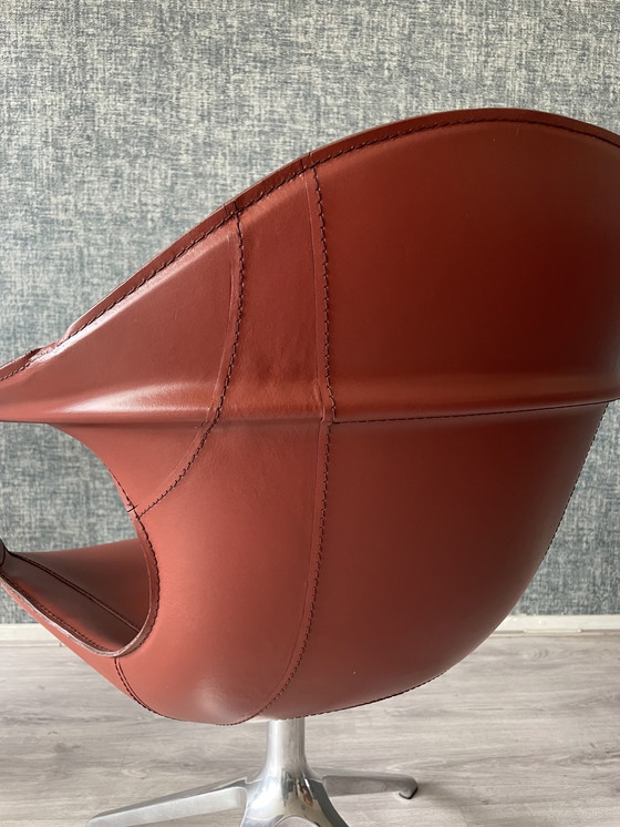 Image 1 of 2 fauteuils en cuir design italien