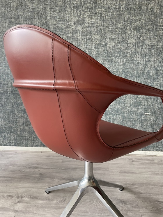 Image 1 of 2 fauteuils en cuir design italien