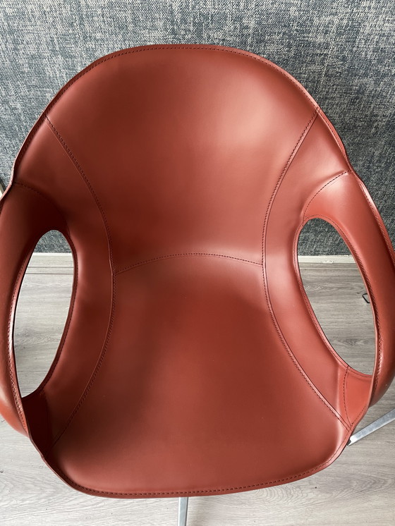 Image 1 of 2 fauteuils en cuir design italien