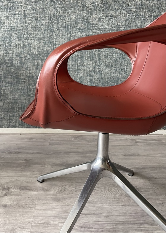 Image 1 of 2 fauteuils en cuir design italien