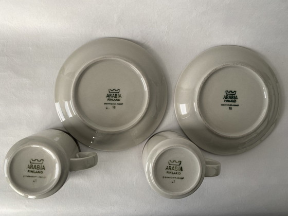 Image 1 of 2 X Cups And Dishes Arabia Finland Karelia