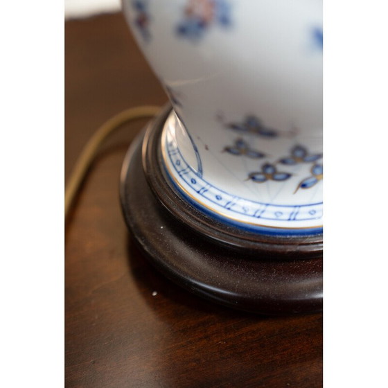 Image 1 of Vintage porcelain and iron table lamp, 1980