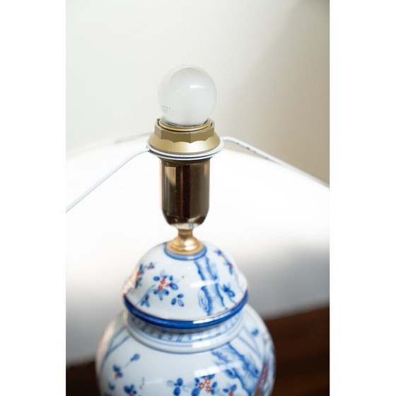 Image 1 of Vintage porcelain and iron table lamp, 1980