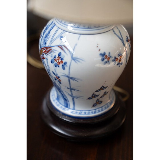 Image 1 of Vintage porcelain and iron table lamp, 1980