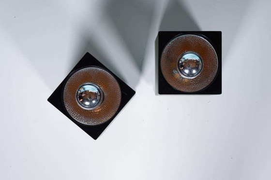 Image 1 of Space age set of wall or ceiling lamps, Philips 70s lamps