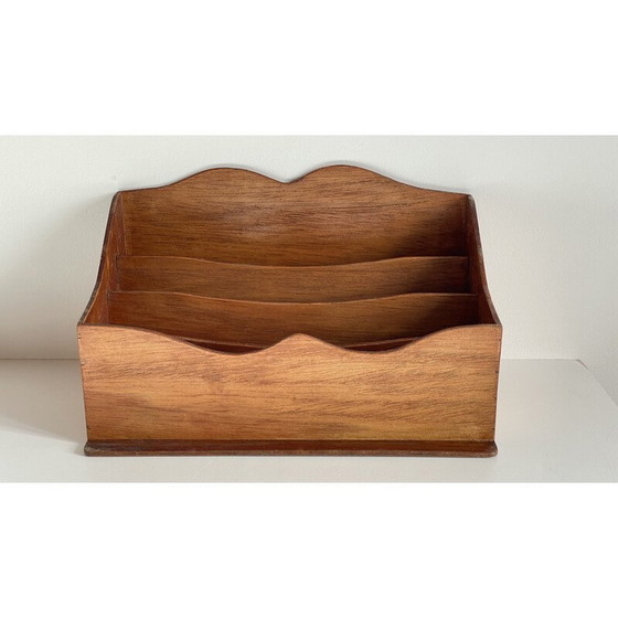 Image 1 of Vintage wooden office letter tray