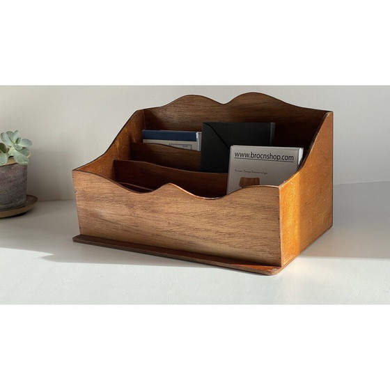 Image 1 of Vintage wooden office letter tray