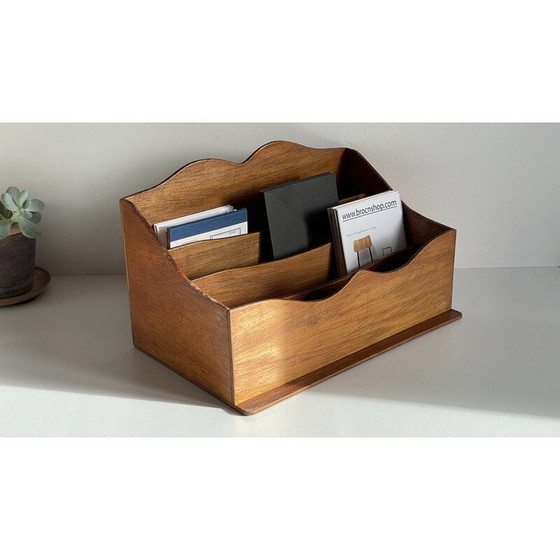 Image 1 of Vintage wooden office letter tray