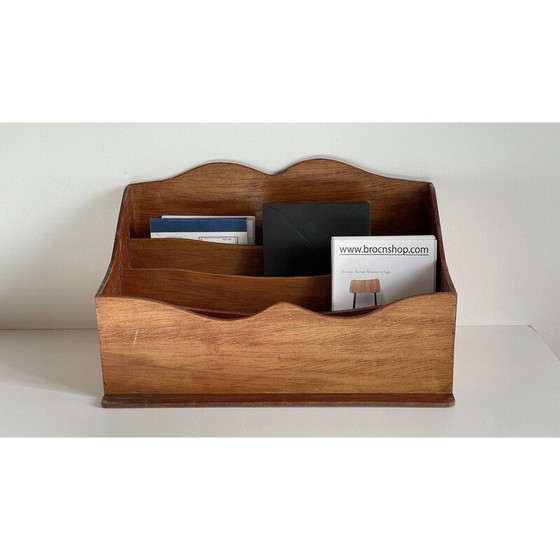 Image 1 of Vintage wooden office letter tray