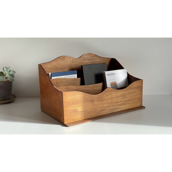 Image 1 of Vintage wooden office letter tray