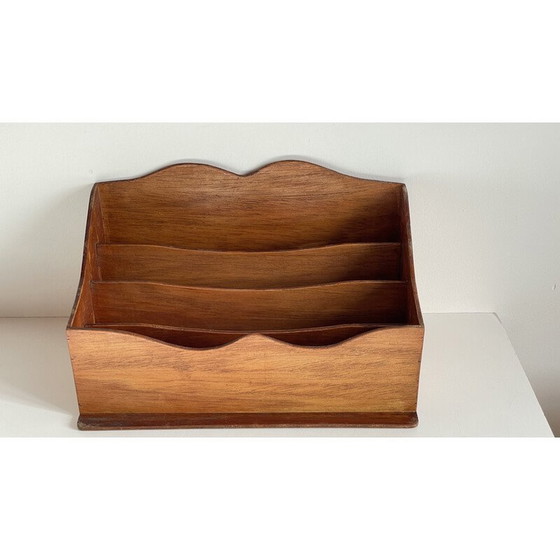 Image 1 of Vintage wooden office letter tray