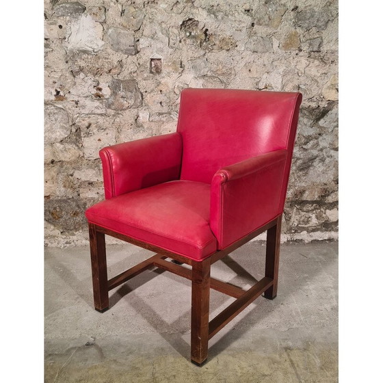 Image 1 of Vintage Sulky leather armchair by Christian Liaigre for Nobilis, 1980