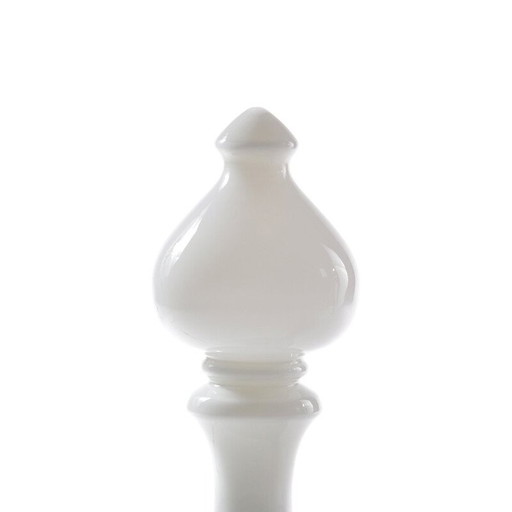 Vintage white opal glass desk lamp by Ivan Jakes for Sklarny Rapotin, Czechoslovakia 1960