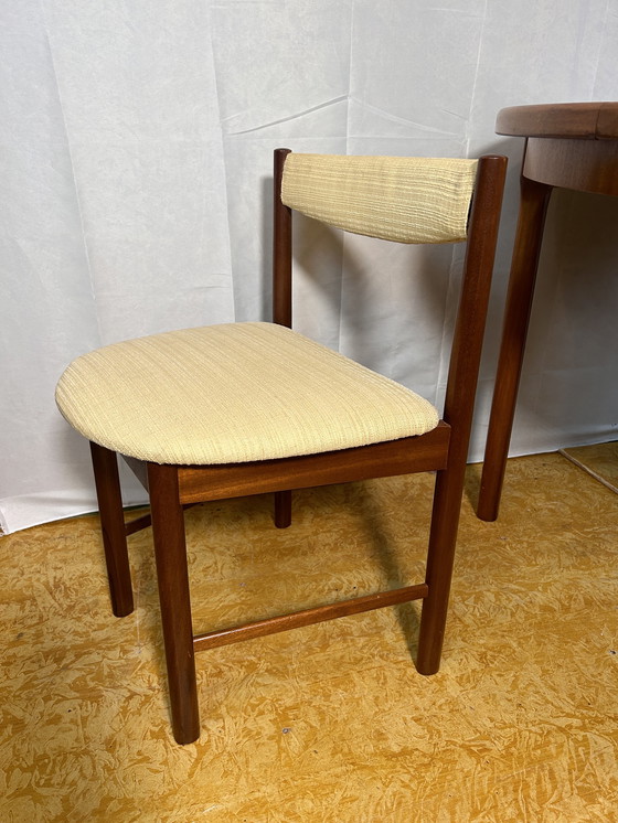 Image 1 of Mid Century Retro Vintage Teak Extending Dining Table And Chairs By Mcintosh 1960