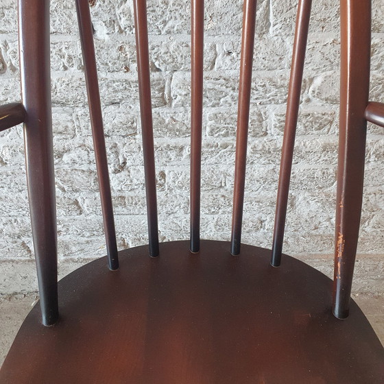 Image 1 of Utility Highback Armchair / Spijlstoel met armleuning - L.Ercolani