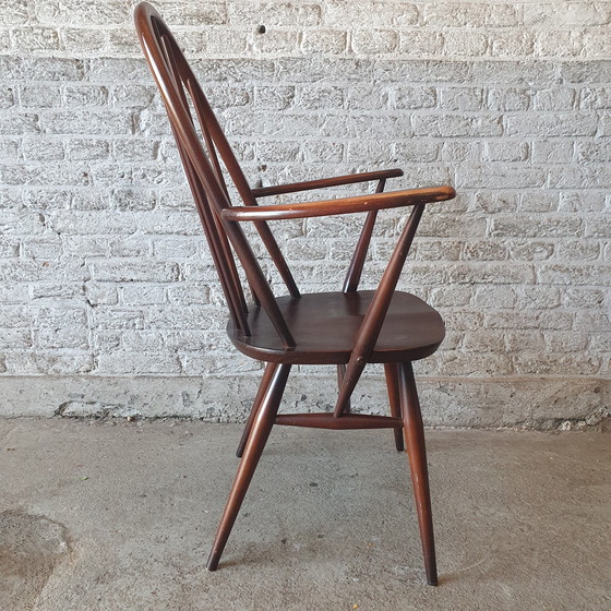 Image 1 of Utility Highback Armchair / Spijlstoel met armleuning - L.Ercolani