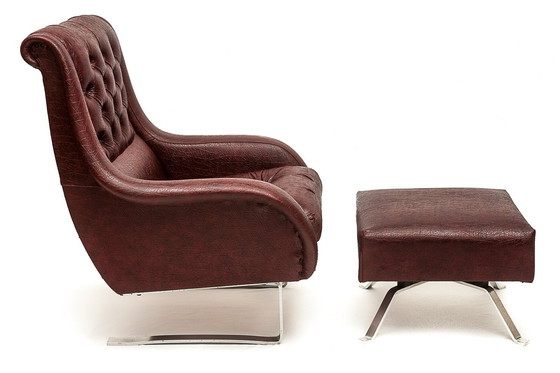 Image 1 of Pair Of Varam Armchairs With Ottoman