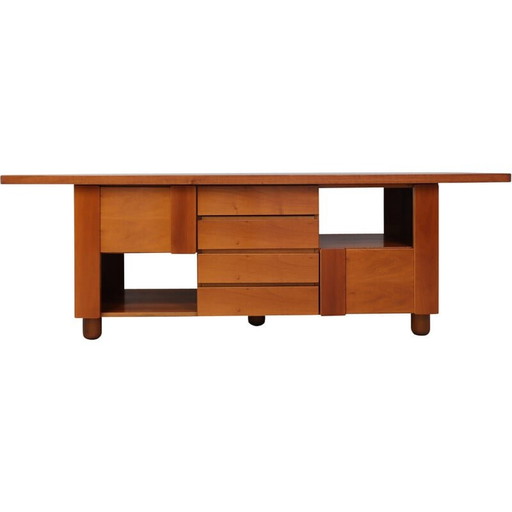 Vintage walnut sideboard by Mobil Girgi, 1970s