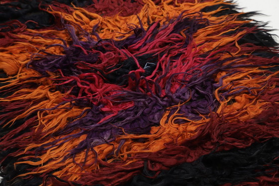 Image 1 of Kilim tessuto a mano di design moderno e vegetale, colore naturale - Kilim - 296 cm - 92 cm - Kilim peloso