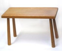 Brutalist oak side table