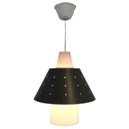 Glass hanging lamp 'pointelle'