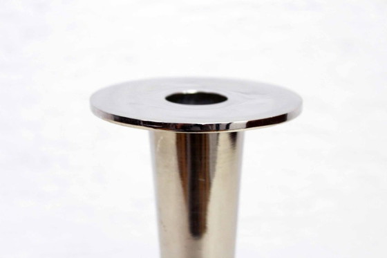 Image 1 of CP stamped chromed metal candle holder